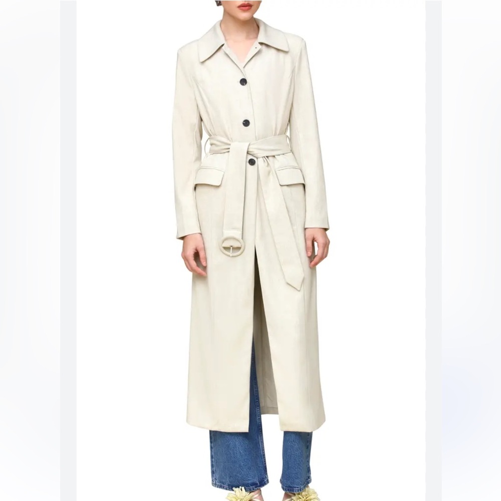 Avec Les Filles Cream Trench Coat